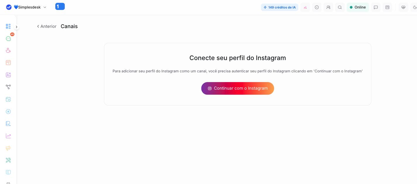 Conecte seu perfil do Instagram